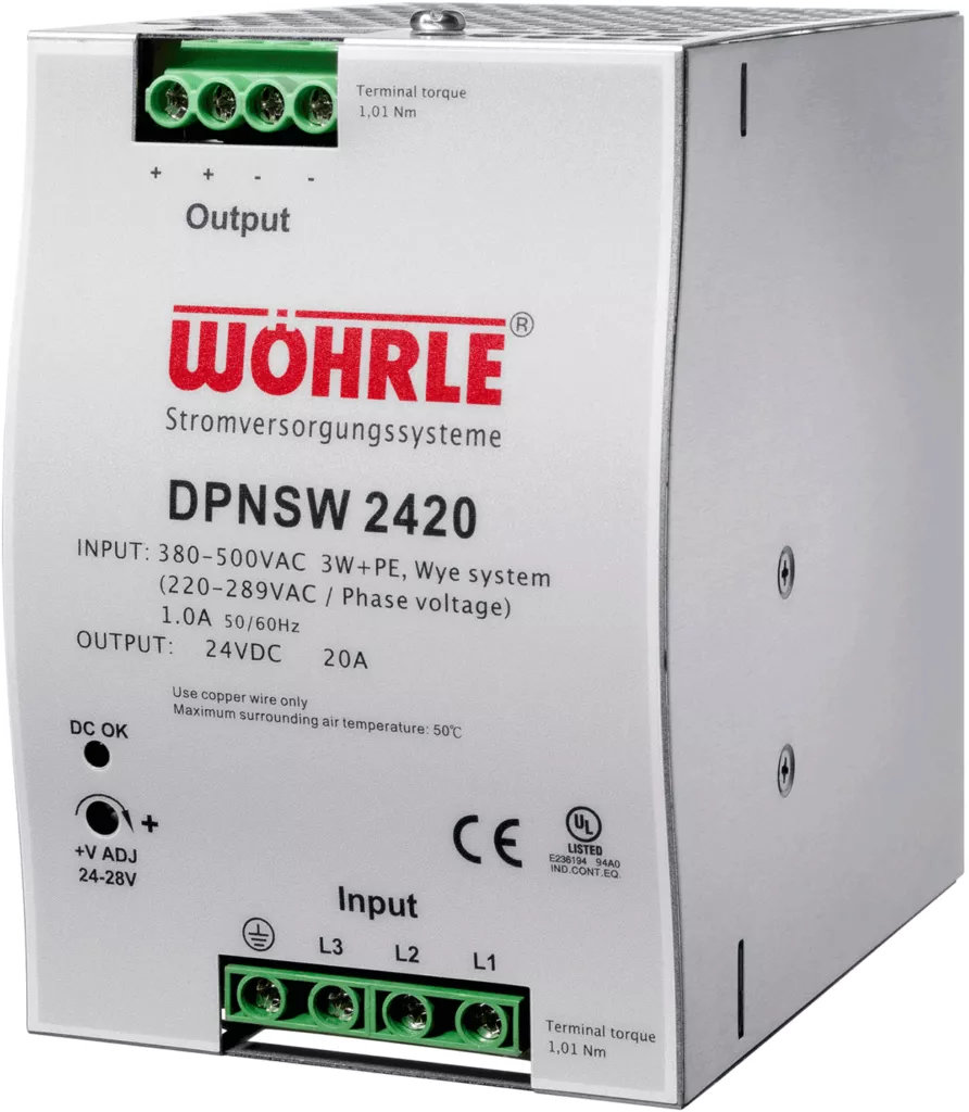 DPNSW2420 Netzteil 24V DC 20A dreiphasig 340 bis 550V AC